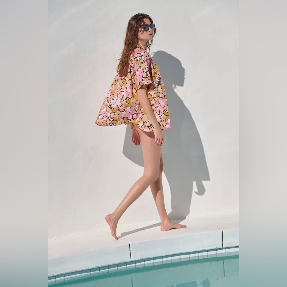 Spell and The Gypsy Collective Aloha Shorts Caramel NWT!
